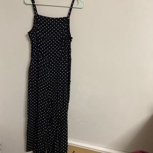 Jump suit, Medium, black with polkadots
